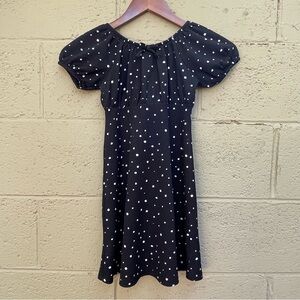 Wonder Nation Black and White Polka Dot Dress girls size 6-6x‎